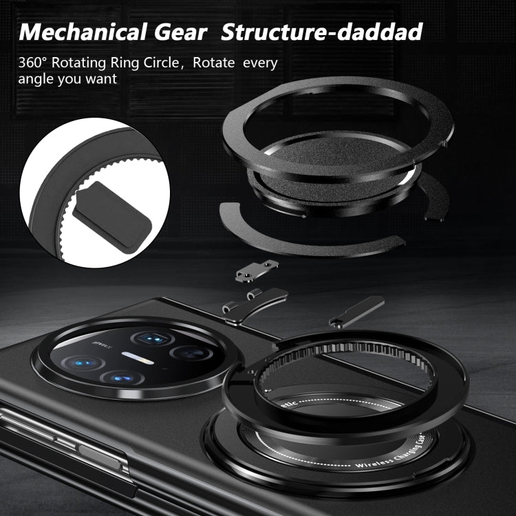 For Huawei Mate X5 Gold Medal Rotating Folding Series Ring Holder Phone Case