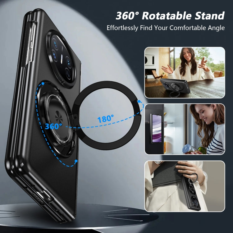 For Huawei Mate X5 Gold Medal Rotating Folding Series Ring Holder Phone Case