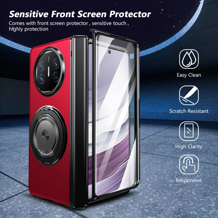For Huawei Mate X5 Gold Medal Rotating Folding Series Ring Holder Phone Case