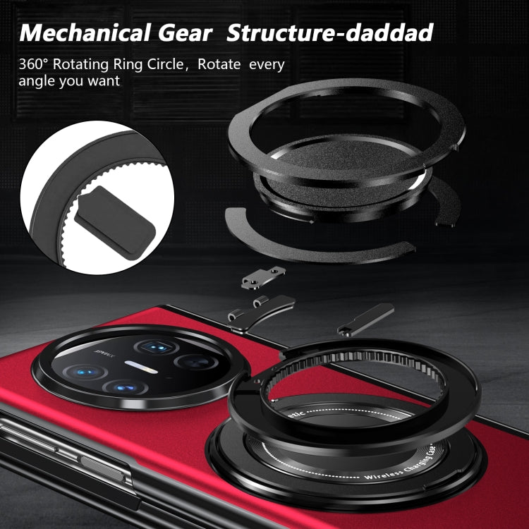 For Huawei Mate X5 Gold Medal Rotating Folding Series Ring Holder Phone Case