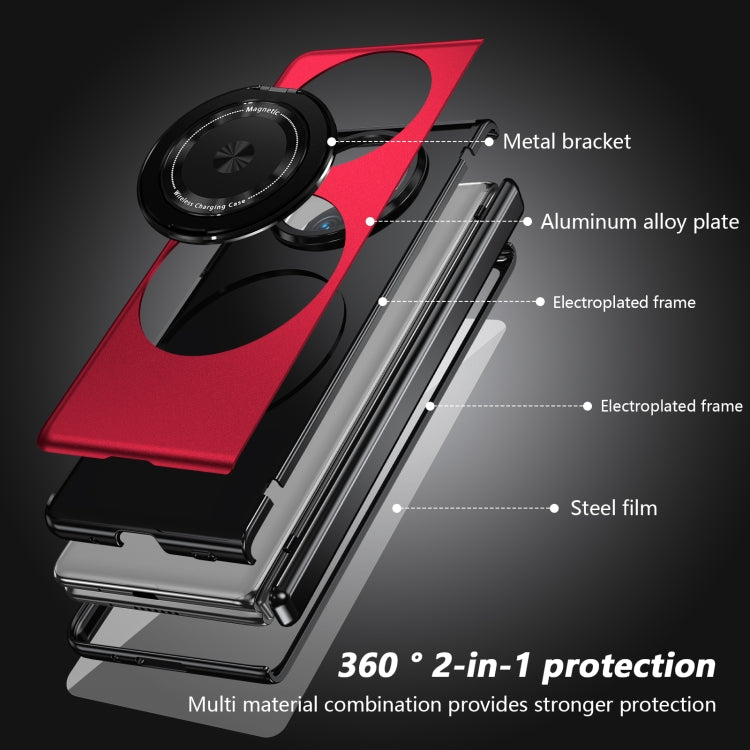 For Huawei Mate X5 Gold Medal Rotating Folding Series Ring Holder Phone Case