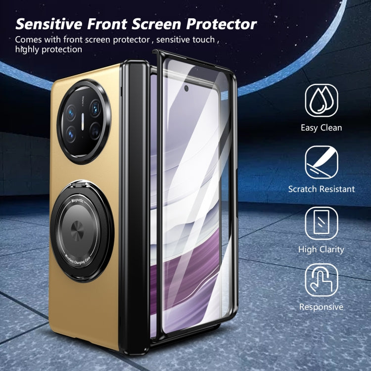 For Huawei Mate X5 Gold Medal Rotating Folding Series Ring Holder Phone Case