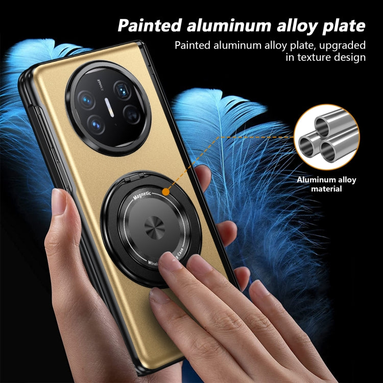 For Huawei Mate X5 Gold Medal Rotating Folding Series Ring Holder Phone Case
