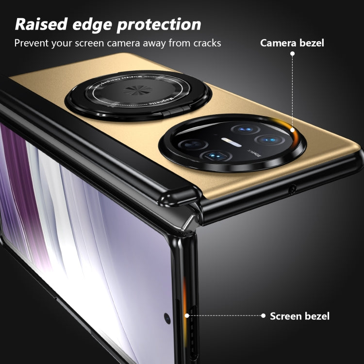 For Huawei Mate X5 Gold Medal Rotating Folding Series Ring Holder Phone Case