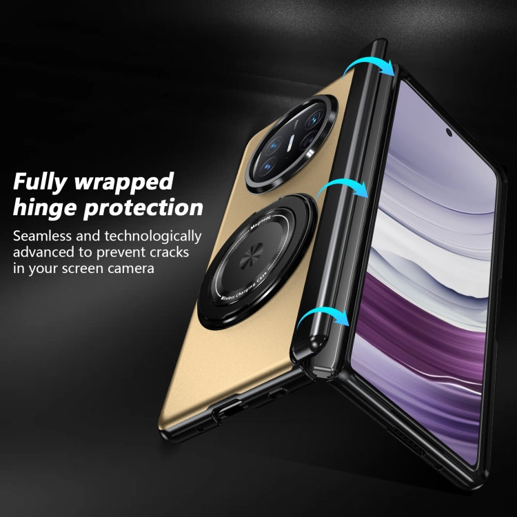 For Huawei Mate X5 Gold Medal Rotating Folding Series Ring Holder Phone Case