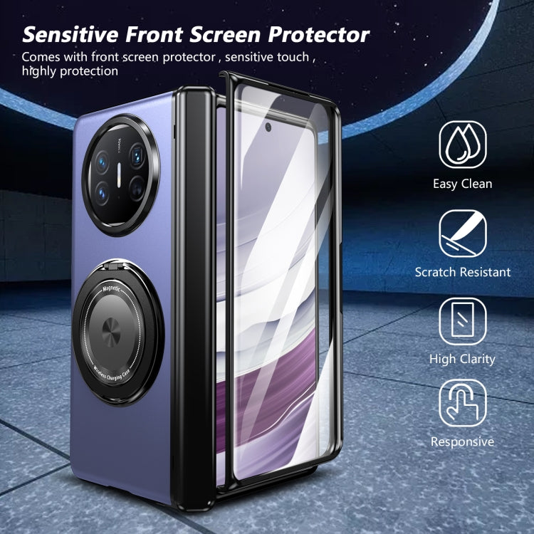 For Huawei Mate X5 Gold Medal Rotating Folding Series Ring Holder Phone Case