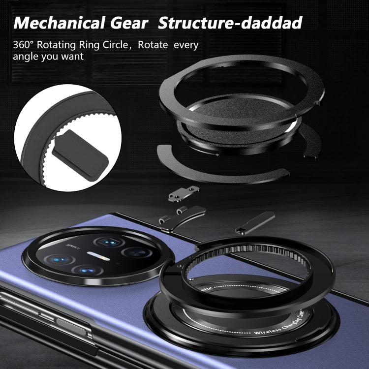 For Huawei Mate X5 Gold Medal Rotating Folding Series Ring Holder Phone Case