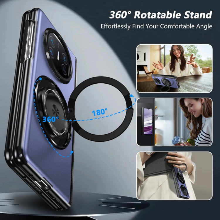 For Huawei Mate X5 Gold Medal Rotating Folding Series Ring Holder Phone Case