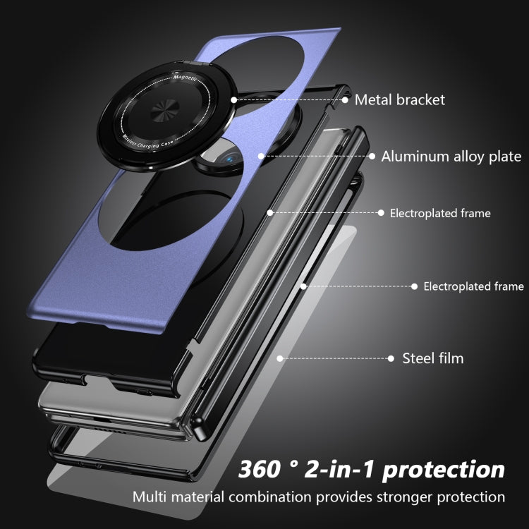 For Huawei Mate X5 Gold Medal Rotating Folding Series Ring Holder Phone Case