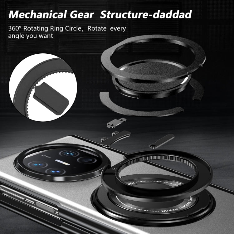 For Huawei Mate X5 Gold Medal Rotating Folding Series Ring Holder Phone Case