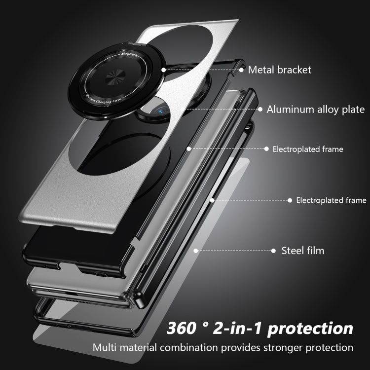 For Huawei Mate X5 Gold Medal Rotating Folding Series Ring Holder Phone Case
