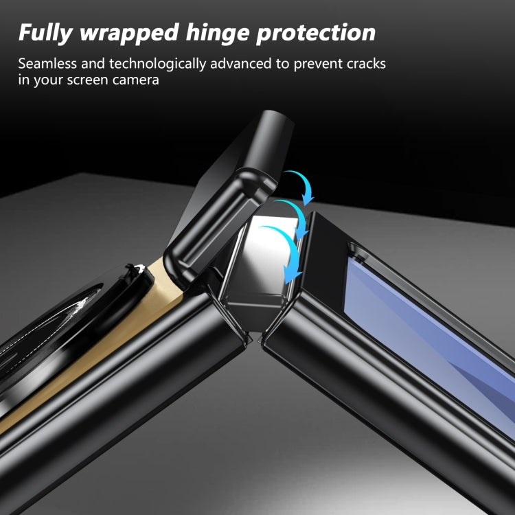 For Samsung Galaxy Z Flip6 / Flip7 FE Gold Medal Rotating Folding Series Ring Holder Phone Case