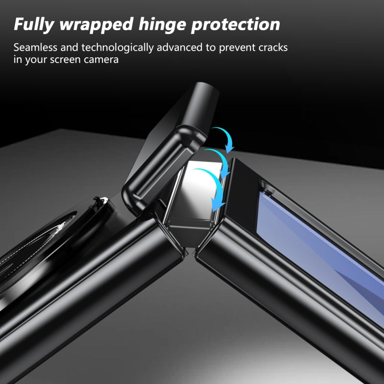 For Samsung Galaxy Z Flip6 / Flip7 FE Gold Medal Rotating Folding Series Ring Holder Phone Case