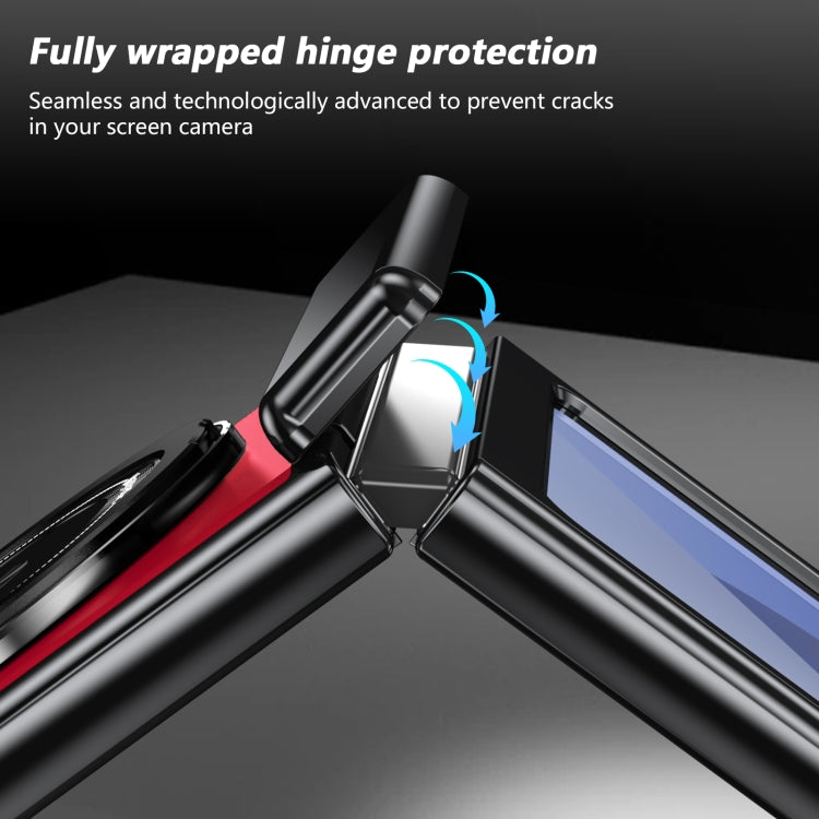 For Samsung Galaxy Z Flip6 / Flip7 FE Gold Medal Rotating Folding Series Ring Holder Phone Case