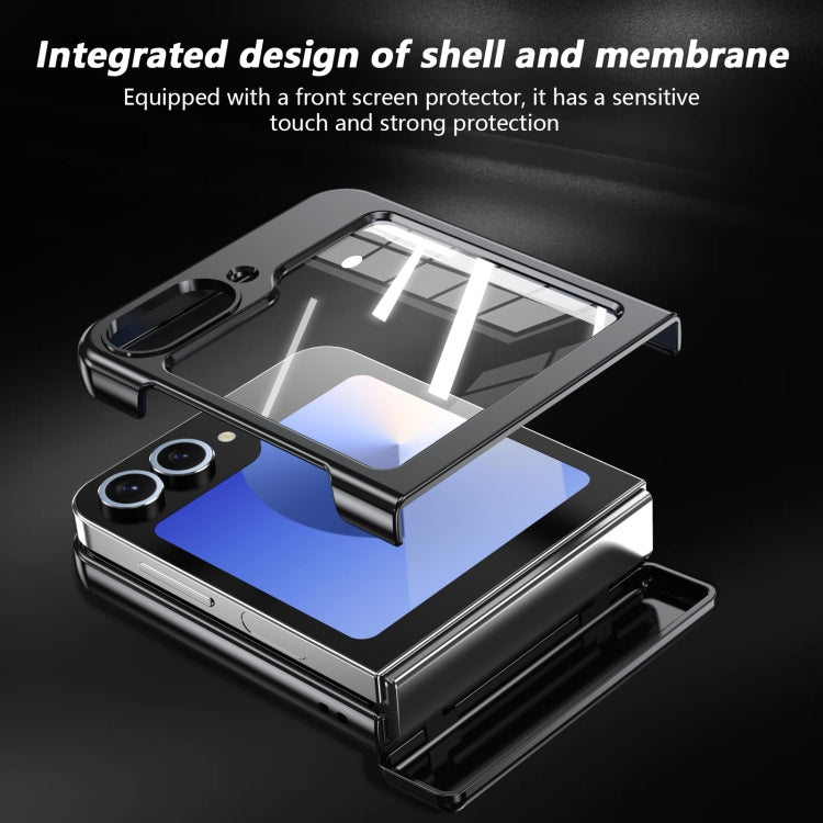 For Samsung Galaxy Z Flip5 Gold Medal Rotating Folding Series Ring Holder Phone Case