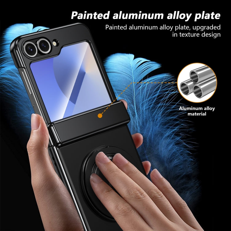 For Samsung Galaxy Z Flip5 Gold Medal Rotating Folding Series Ring Holder Phone Case