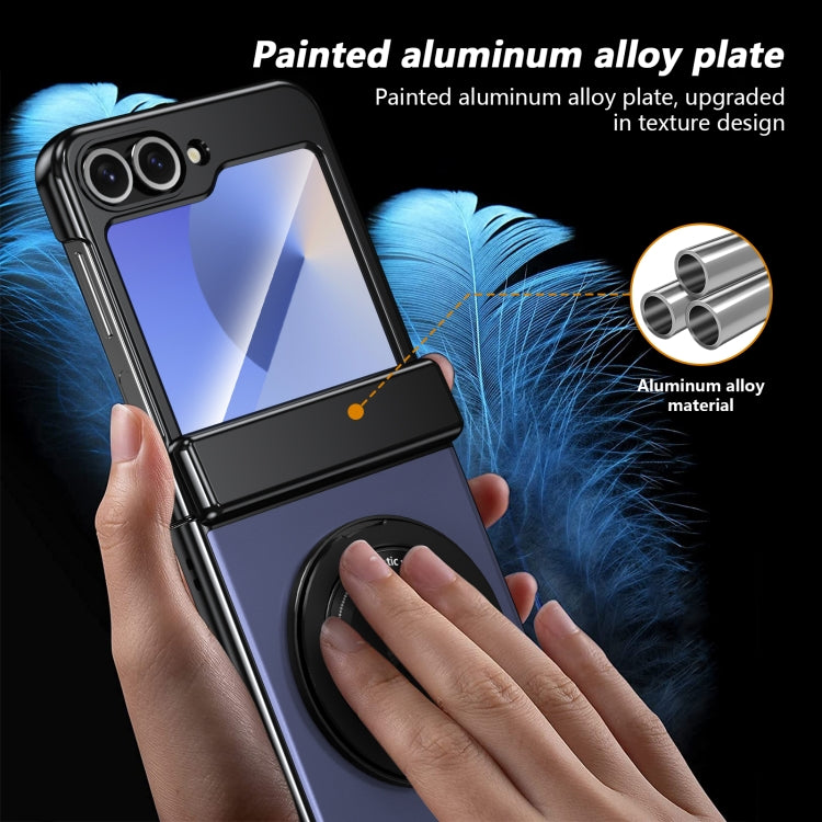 For Samsung Galaxy Z Flip5 Gold Medal Rotating Folding Series Ring Holder Phone Case