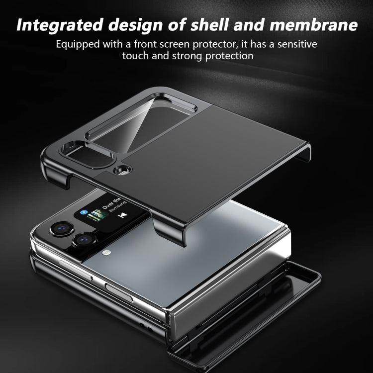 For Samsung Galaxy Z Flip3 Gold Medal Rotating Folding Series Ring Holder Phone Case