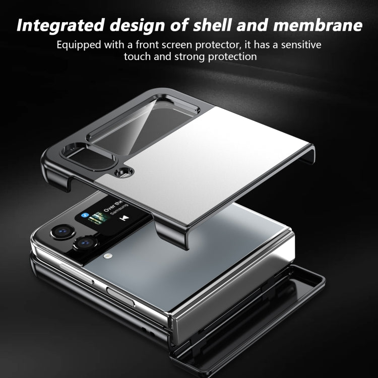 For Samsung Galaxy Z Flip3 Gold Medal Rotating Folding Series Ring Holder Phone Case