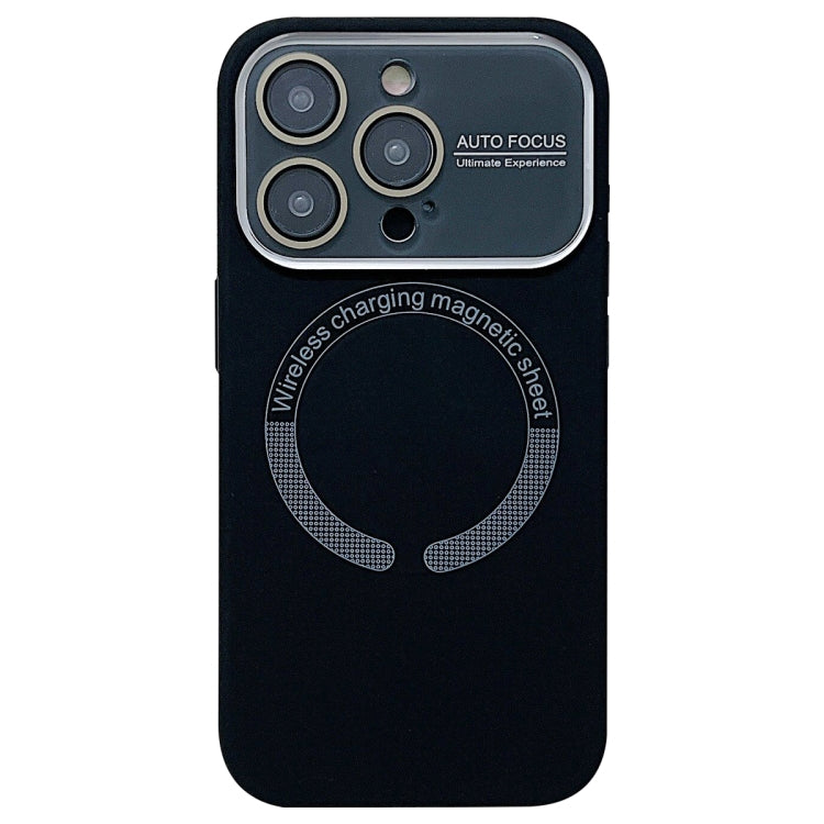 For iPhone 13 Pro Max Large Window Acrylic Glass Lens MagSafe Silicone Phone Case