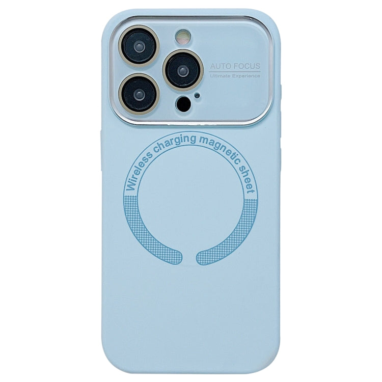 For iPhone 12 Pro Max Large Window Acrylic Glass Lens MagSafe Silicone Phone Case