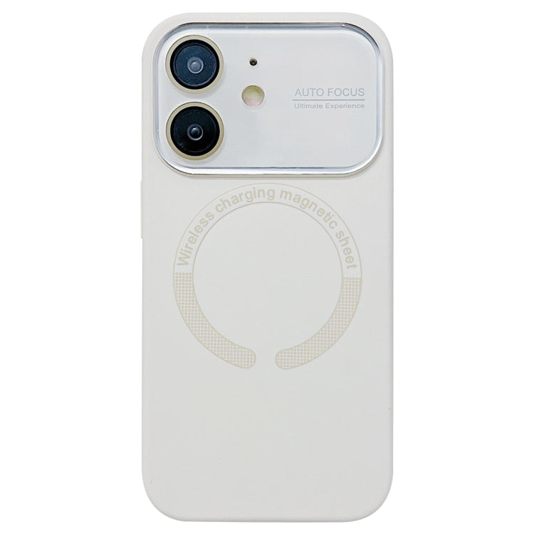 For iPhone 11 Large Window Acrylic Glass Lens MagSafe Silicone Phone Case