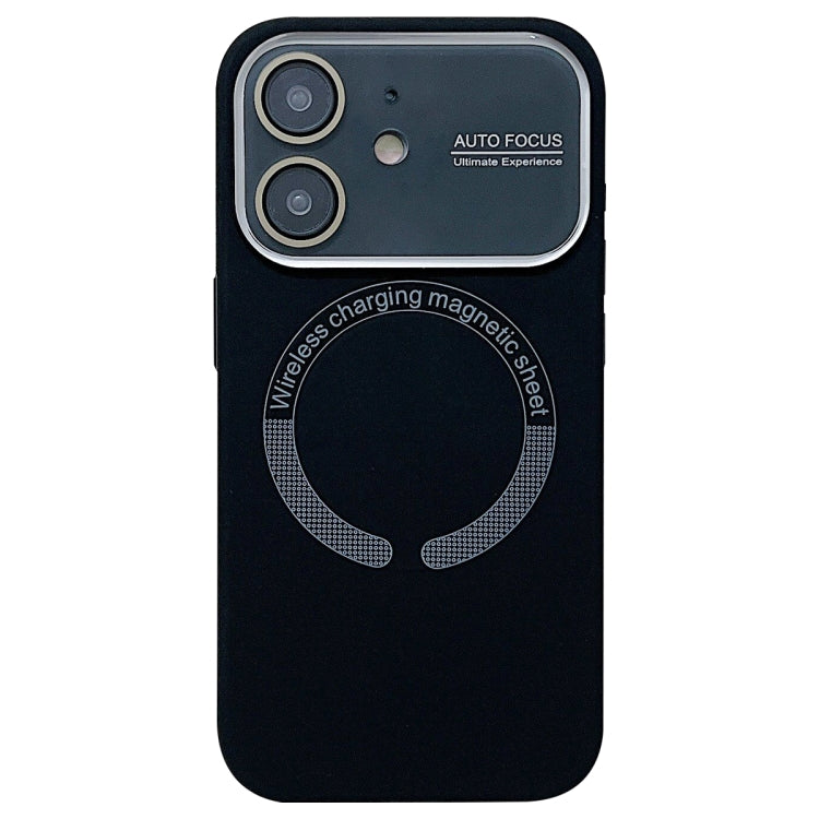 For iPhone 11 Large Window Acrylic Glass Lens MagSafe Silicone Phone Case