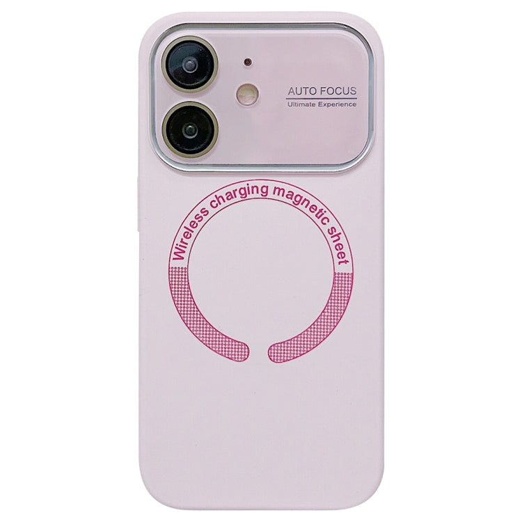 For iPhone 11 Large Window Acrylic Glass Lens MagSafe Silicone Phone Case