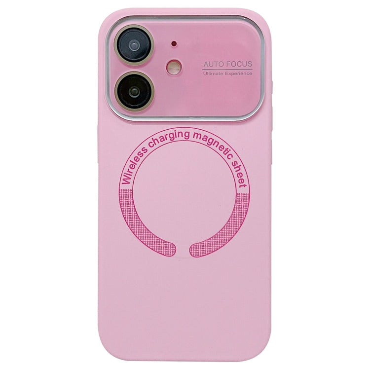For iPhone 11 Large Window Acrylic Glass Lens MagSafe Silicone Phone Case