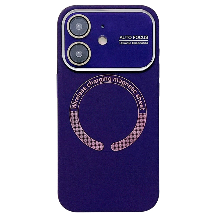 For iPhone 11 Large Window Acrylic Glass Lens MagSafe Silicone Phone Case