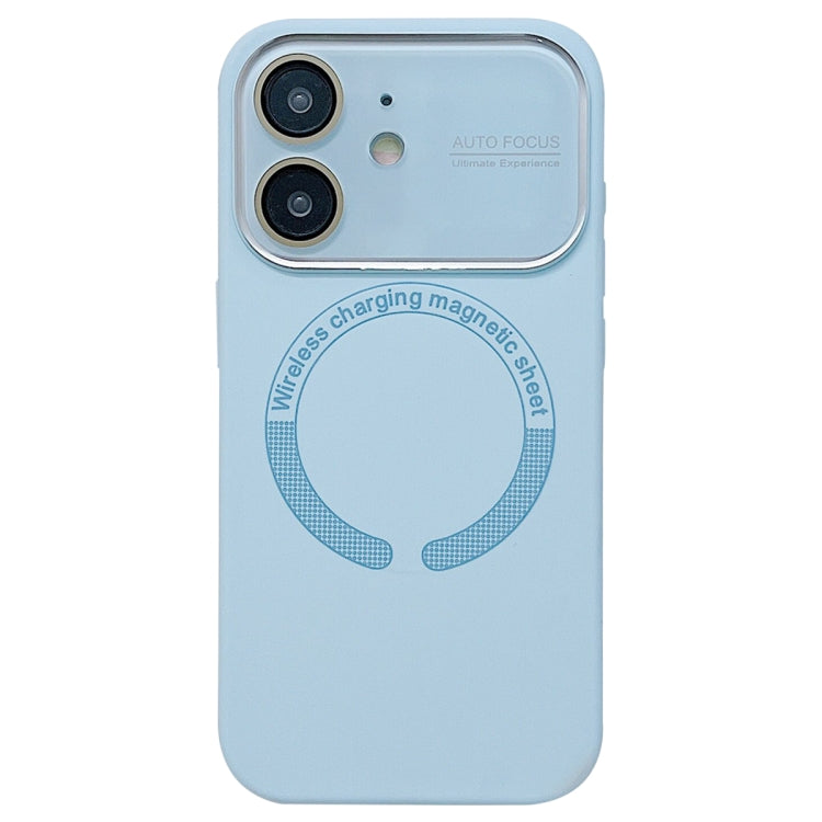 For iPhone 11 Large Window Acrylic Glass Lens MagSafe Silicone Phone Case