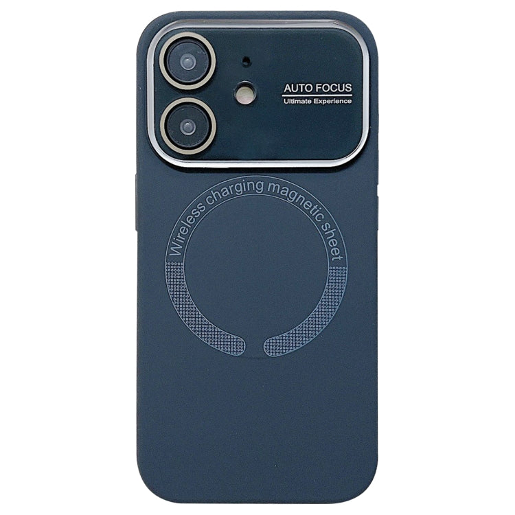 For iPhone 11 Large Window Acrylic Glass Lens MagSafe Silicone Phone Case