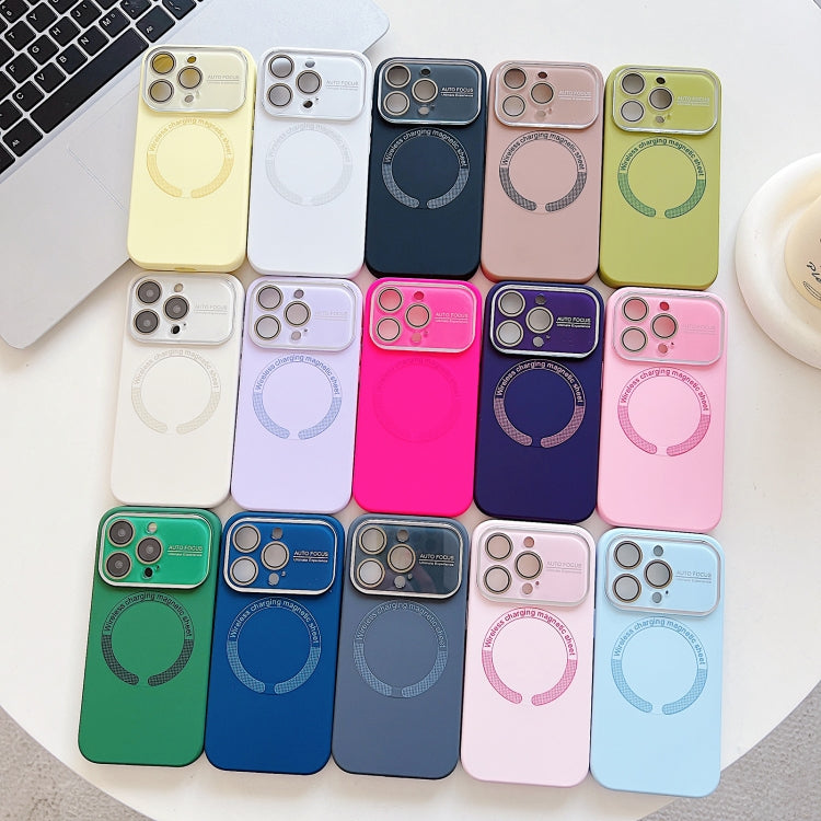 For iPhone 13 Pro Large Window Acrylic Glass Lens MagSafe Silicone Phone Case