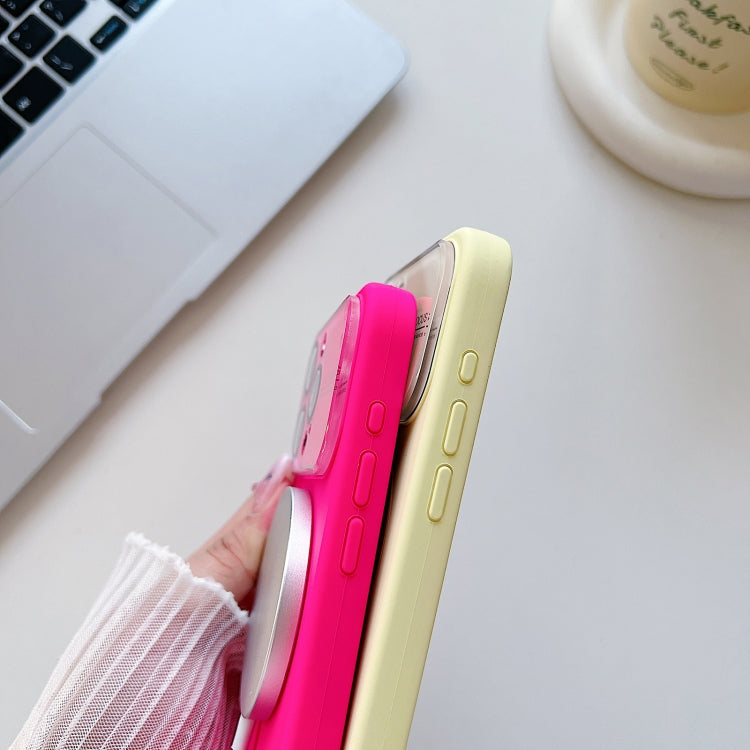 For iPhone 13 Pro Large Window Acrylic Glass Lens MagSafe Silicone Phone Case