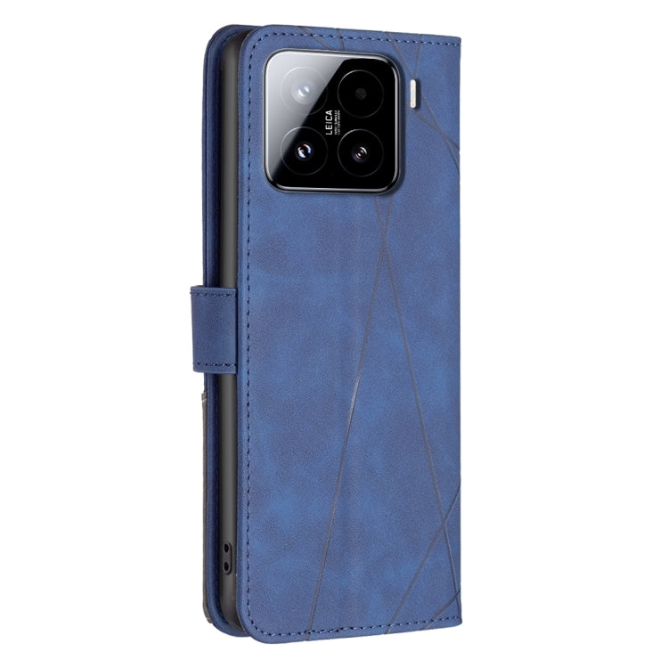 For Xiaomi 15 Magnetic Buckle Rhombus Texture Leather Phone Case