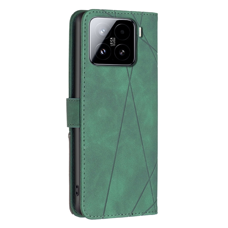 For Xiaomi 15 Pro Magnetic Buckle Rhombus Texture Leather Phone Case