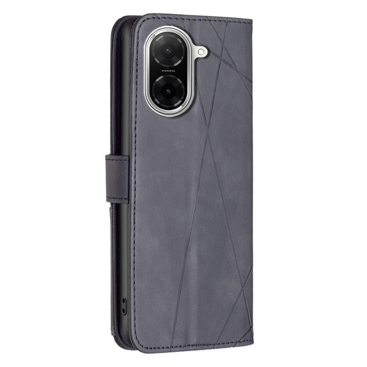 For Xiaomi Poco C71 Magnetic Buckle Rhombus Texture Leather Phone Case