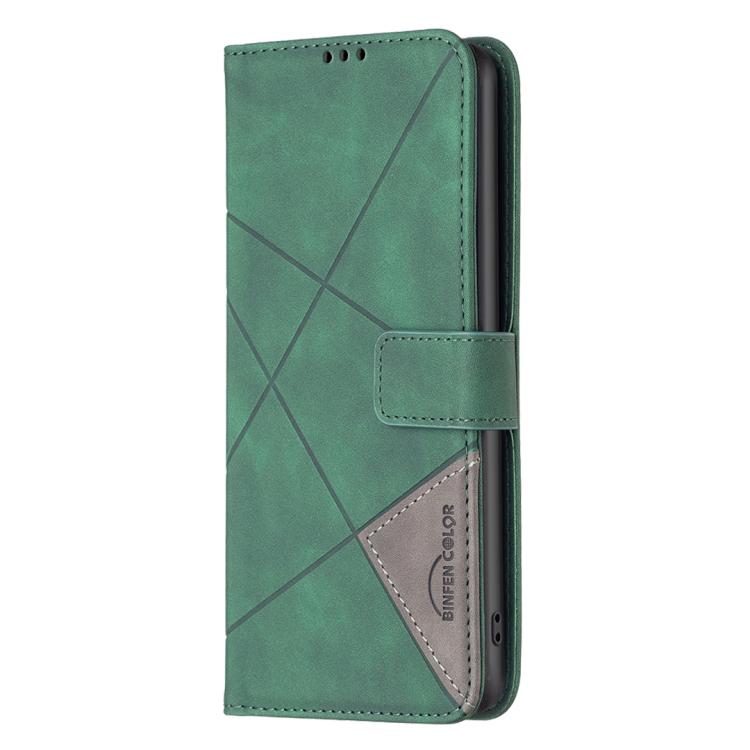 For Xiaomi Poco C71 Magnetic Buckle Rhombus Texture Leather Phone Case