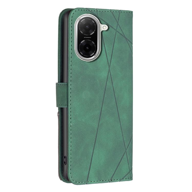 For Xiaomi Poco C71 Magnetic Buckle Rhombus Texture Leather Phone Case