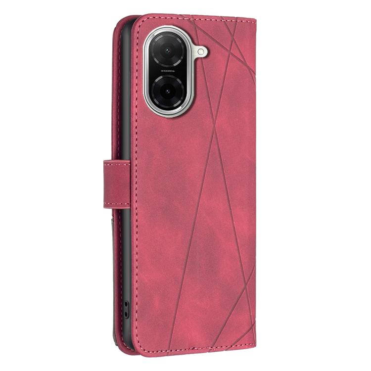For Xiaomi Poco C71 Magnetic Buckle Rhombus Texture Leather Phone Case