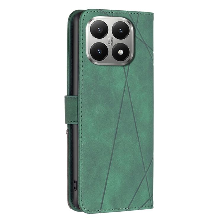 For Xiaomi 15T 5G Magnetic Buckle Rhombus Texture Leather Phone Case