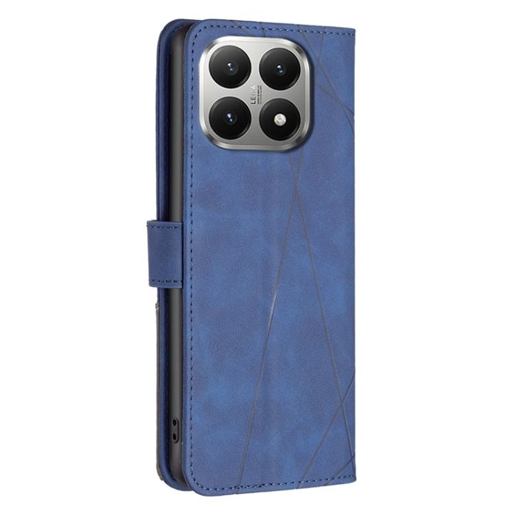 For Xiaomi 15T 5G Magnetic Buckle Rhombus Texture Leather Phone Case