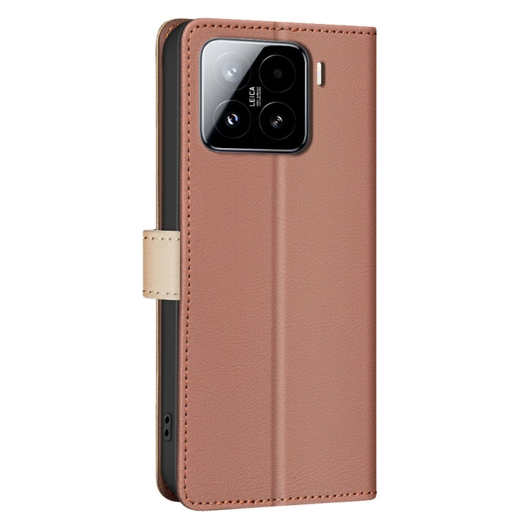 For Xiaomi 15 Color Matching RFID Anti-theft Leather Phone Case