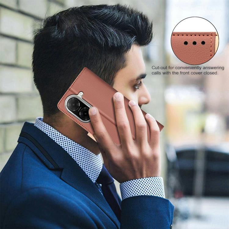 For Xiaomi Poco C71 Color Matching RFID Anti-theft Leather Phone Case