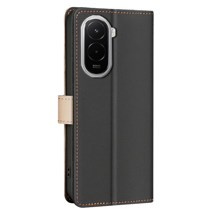 For Xiaomi Poco M7 4G 169mm Color Matching RFID Anti-theft Leather Phone Case