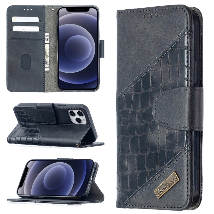 For iPhone 12 mini Matching Color Crocodile Texture Horizontal Flip PU Leather Case with Wallet & Holder & Card Slots