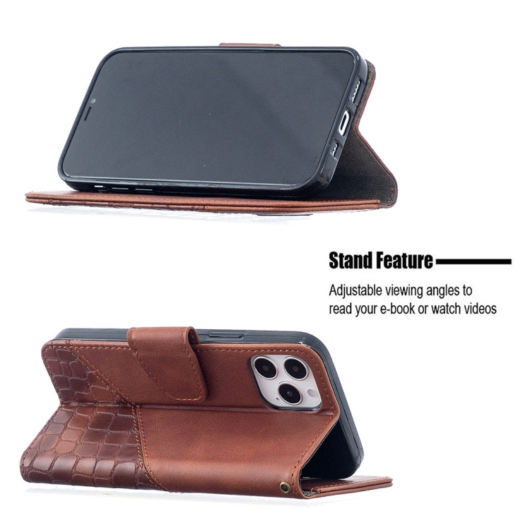 For iPhone 12 mini Matching Color Crocodile Texture Horizontal Flip PU Leather Case with Wallet & Holder & Card Slots