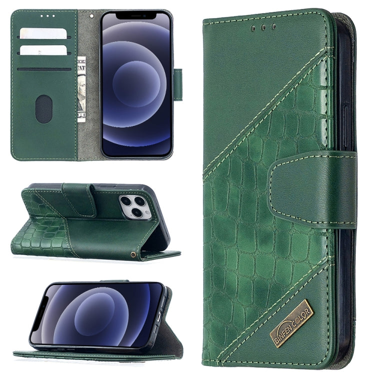 For iPhone 12 mini Matching Color Crocodile Texture Horizontal Flip PU Leather Case with Wallet & Holder & Card Slots