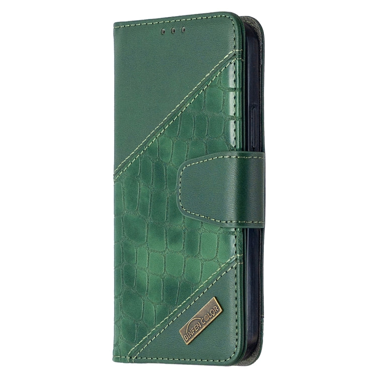 For iPhone 12 mini Matching Color Crocodile Texture Horizontal Flip PU Leather Case with Wallet & Holder & Card Slots