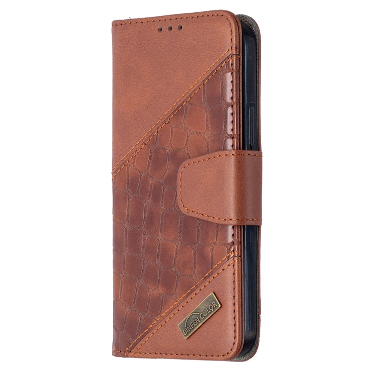 For iPhone 12 / 12 Pro Matching Color Crocodile Texture Horizontal Flip PU Leather Case with Wallet & Holder & Card Slots